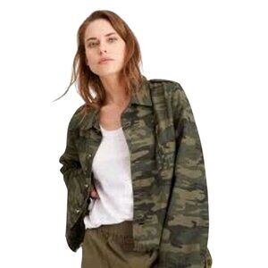 Anthropologie Sanctuary Ripstop Camouflage High Low Lightweight Jacket Size S